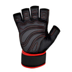 Skott Original Predator Gloves Genuine Leather Weightlifting with Double-Wrap Wrist Support, 3D Fit, Structural Palm and Finger Protection, Pull-Off System for Fitness and Exercise Unisex
