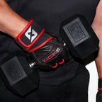 Skott Original Predator Gloves Genuine Leather Weightlifting with Double-Wrap Wrist Support, 3D Fit, Structural Palm and Finger Protection, Pull-Off System for Fitness and Exercise Unisex