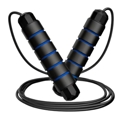 Loocio Jumping Rope Tangle-Free Rapid Speed Cable with Ball Bearings Adjustable Steel with Foam Handles for Gym Exercise Fitness Workout Equipment & Slim Body for Women, Men, and Kids