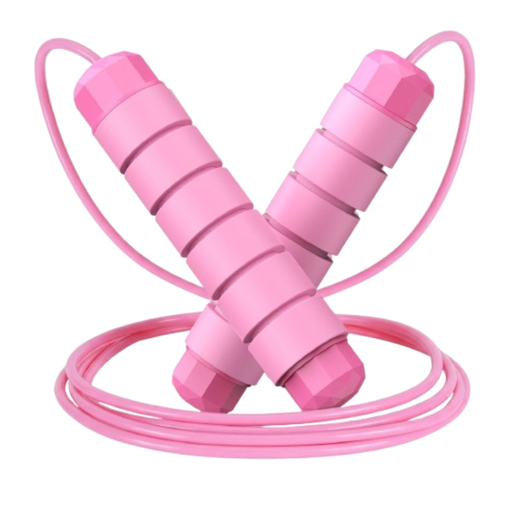 Loocio Jumping Rope Tangle-Free Rapid Speed Cable with Ball Bearings Adjustable Steel with Foam Handles for Gym Exercise Fitness Workout Equipment & Slim Body for Women, Men, and Kids