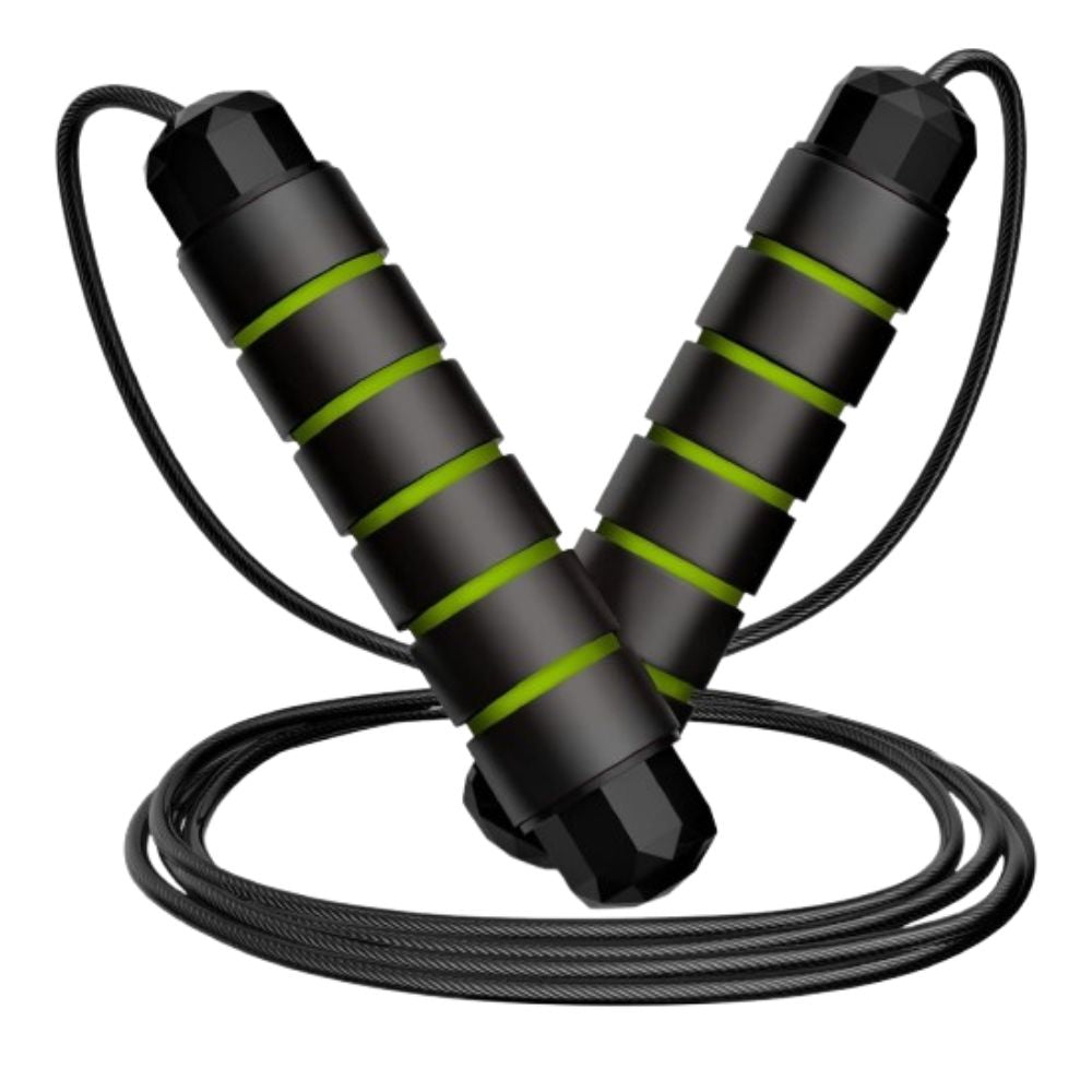 Loocio Jumping Rope Tangle-Free Rapid Speed Cable with Ball Bearings Adjustable Steel with Foam Handles for Gym Exercise Fitness Workout Equipment & Slim Body for Women, Men, and Kids